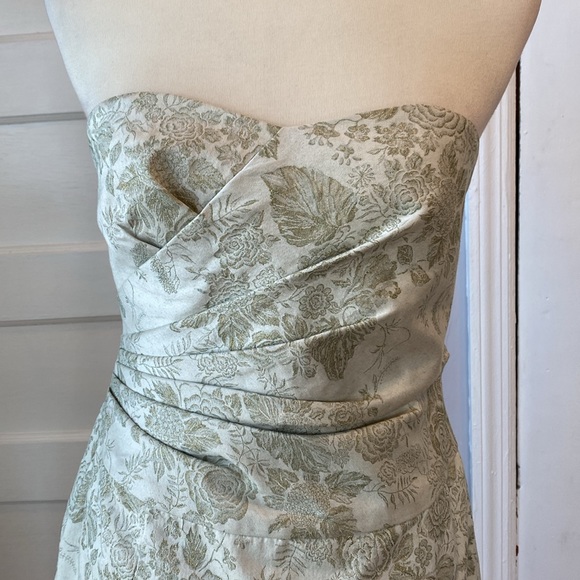NWT Kay Unger Strapless Metallic Brocade Style Dress, Size 8 - Picture 4 of 17